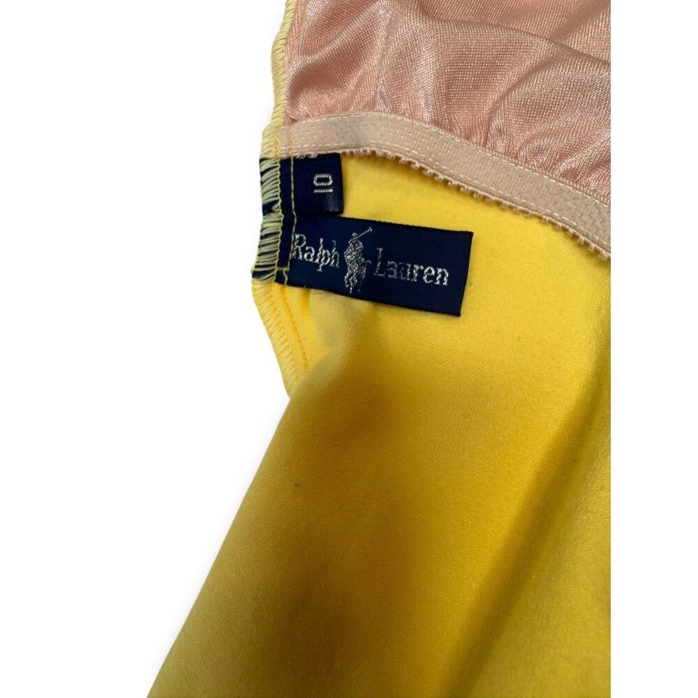Ralph Lauren Yellow One-Piece Swimsuit Womens Size 10 Vintage 1980s - Picture 6 of 7